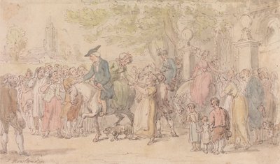 Der Pfarrer von Wakefield - Die Abreise aus Wakefield von Thomas Rowlandson
